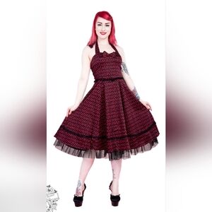 Hearts And Roses Balaton Cherry Halter Dress, VGUC, Size 14